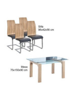 CONJUNTO MESA SENSEI CAMBRIA + 4 SILLAS SENSEI