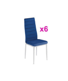 JUEGO DE 6 SILLAS T.VELVET P/CRO MOD.AVATAR X AZUL