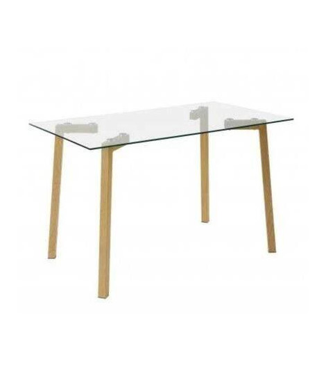 MESA COMEDOR FIJA T/CRISTAL MOD.SULLIE MADERA