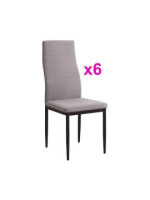 JUEGO DE 6 SILLAS T.JARAMA MARENGO PATA NEGRA MOD.YURI