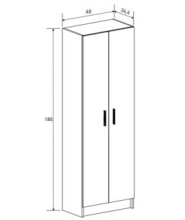 MUEBLE MULTIUSOS 2 PUERTAS MOD.AURA BLANCO