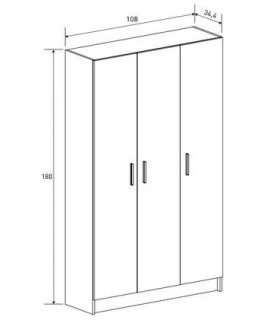 MUEBLE MULTIUSOS 3 PUERTAS MOD.AURA BLANCO