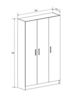 MUEBLE MULTIUSOS 3 PUERTAS MOD.AURA BLANCO