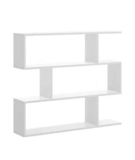 ESTANTERIA ASIMETRICA BAJA MOD. AURA BLANCO