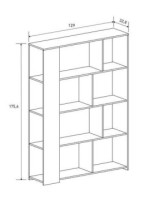 ESTANTERIA 129 CM. MOD. AURA BLANCO