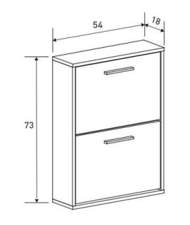 ZAPATERO 2 PUERTAS MOD. AURA BLANCO