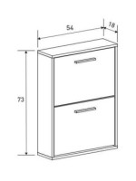 ZAPATERO 2 PUERTAS MOD. AURA BLANCO