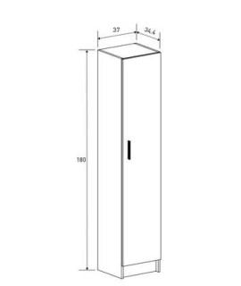 MUEBLE MULTIUSOS 1 PUERTA MOD. AURA BLANCO