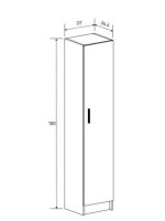 MUEBLE MULTIUSOS 1 PUERTA MOD. AURA BLANCO