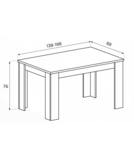 MESA EXTENSIBLE 140-200 MOD.CORFU CAÑON