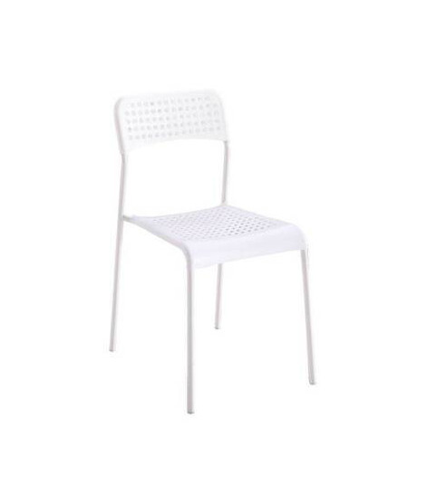 JUEGO DE 10 SILLAS APILABLES MOD.TOP BLANCO