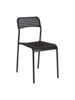 JUEGO DE 10 SILLAS APILABLES MOD.TOP NEGRO
