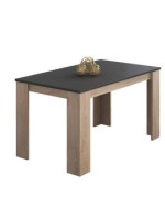 MESA COMEDOR FIJA MOD.BERTA ROBLE-GRAFITO