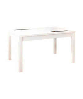 MESA EXTENSIBLE 140CM C/NEGRO MOD.LARA BLANCO