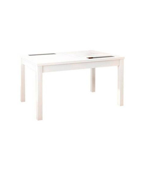 MESA EXTENSIBLE 140CM C/NEGRO MOD.LARA BLANCO