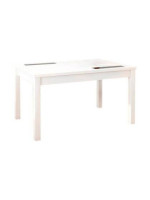 MESA EXTENSIBLE 140CM C/NEGRO MOD.LARA BLANCO