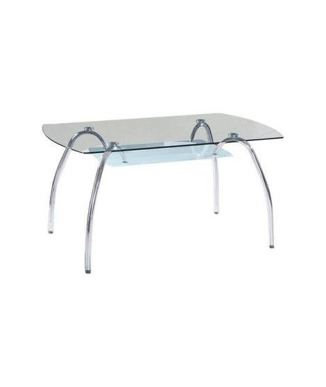 MESA COMEDOR FIJA TAPA CRISTAL MOD.SAN CROMO