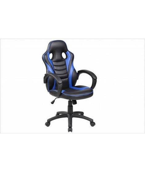 SILLA OFICINA MOD.SOF-14 NEGRO-AZUL
