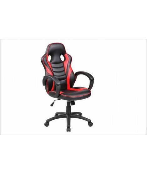 SILLA OFICINA MOD.SOF-14 NEGRO-ROJO