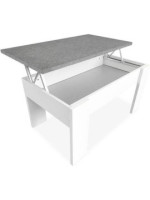 MESA CENTRO ELEVABLE MOD.GALA BLANCO-PIEDRA