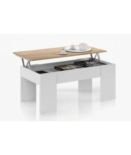 MESA CENTRO ELEVABLE MOD.GALA BLANCO-CAMBRIA