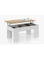 MESA CENTRO ELEVABLE MOD.GALA BLANCO-CAMBRIA