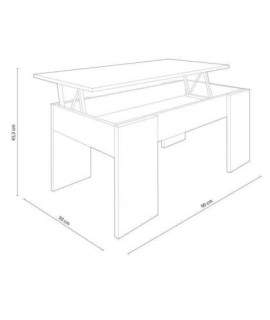 MESA CENTRO ELEVABLE MOD.GALA ARTICO
