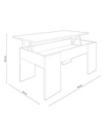 MESA CENTRO ELEVABLE MOD.GALA ARTICO