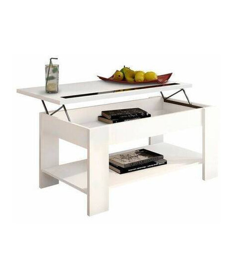 MESA CENTRO ELEVABLE C/NEGRO MOD.AGUEDA BLANCO