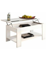 MESA CENTRO ELEVABLE C/NEGRO MOD.AGUEDA BLANCO