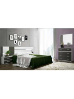 DORMITORIO MATRIMONIO MOD.CABRA AMBIENTE 02EN COLOR BLANCO GRAFITO