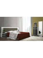 DORMITORIO MATRIMONIO MOD.CABRA AMBIENTE 03EN COLOR BLANCO GRAFITO