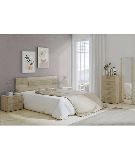 DORMITORIO CAB.LICA MOD.CORDOBA AMBIENTE 01EN COLOR PUCCINI-TEXTIL