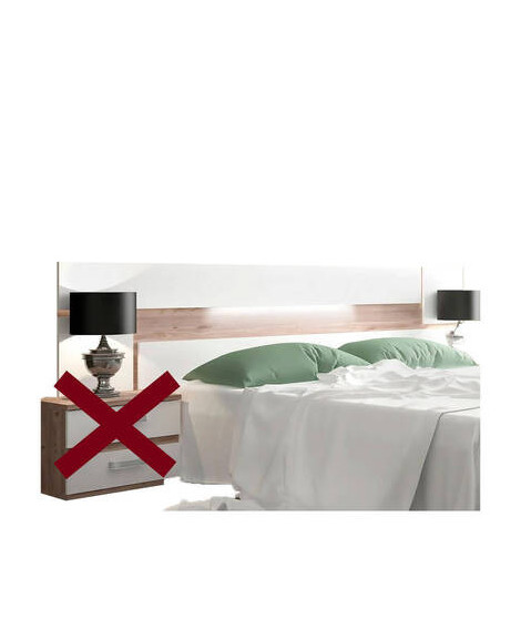 CABECERO CON LEDS 260 CM. MOD.CORDOBA 2 NELSON-BLANCO