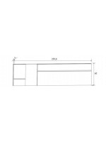 CABECERO CON LEDS 260 CM. MOD.RAMBLA CENIZA-NEGRO