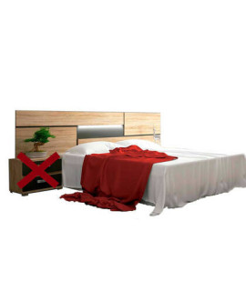 CABECERO CON LEDS 260 CM. MOD.PRIEGO CAMBRIA-GRAFITO