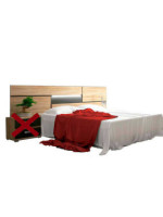 CABECERO CON LEDS 260 CM. MOD.PRIEGO CAMBRIA-GRAFITO