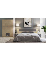 DORMITORIO MATRIMONIO C/ARM.3P MOD.DONALD AMBIENTE 02-DCOLOR PUCCINI-GRAFITO