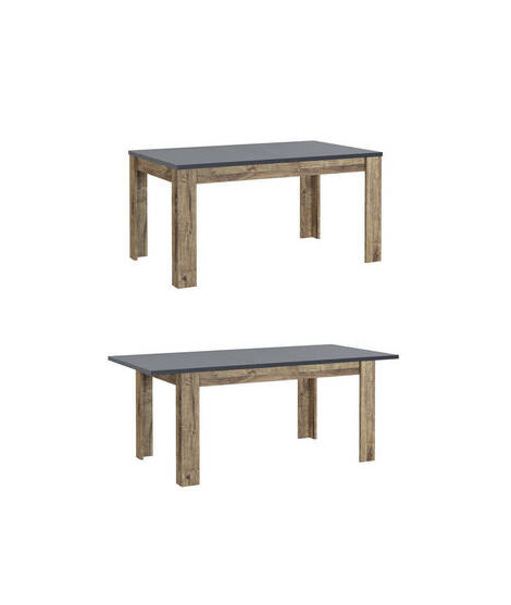 MESA COMEDOR EXT.150-190CM MOD.EUROPA GRAFITO-ROBLE