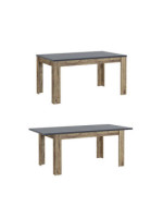 MESA COMEDOR EXT.150-190CM MOD.EUROPA GRAFITO-ROBLE