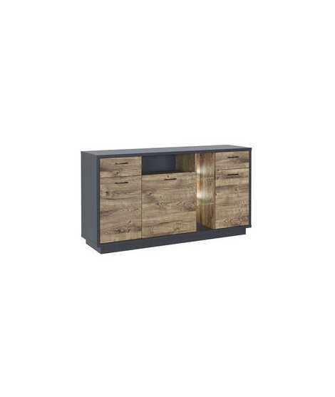 APARADOR LUCES LED MOD.EUROPA GRAFITO-ROBLE