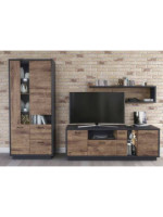 COMPOSICION APILABLE 280CM MOD.EUROPA AMBIENTE 04COLOR GRAFITO-ROBLE