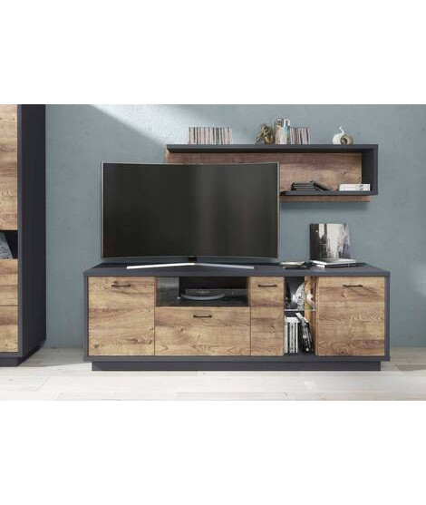 COMPOSICION APILABLE 190M MOD.EUROPA AMBIENTE 01COLOR GRAFITO-ROBLE