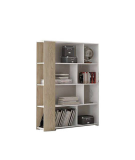 ESTANTERIA MOD.SOTO BLANCO-ROBLE