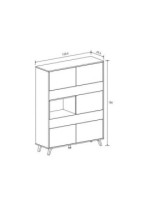 VITRINA MOD.SOTO BLANCO-ROBLE