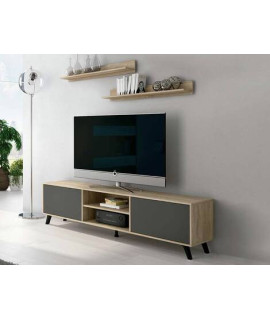 COMPOSICION APILABLE 180CM MOD.SOTO AMBIENTE 4-BCOLOR CAMBRIA Y CAMBRIA-GRAFITO