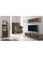 SALON COMPLETO MOD.SOTO AMBIENTE 08-BCOLOR CAMBRIA Y CAMBRIA-GRAFITO