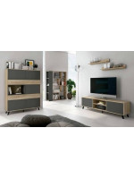 SALON COMPLETO MOD.SOTO AMBIENTE 5-BCOLOR CAMBRIA Y CAMBRIA-GRAFITO