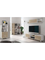 SALON COMPLETO MOD.SOTO AMBIENTE 08-CCOLOR BLANCO-ROBLE