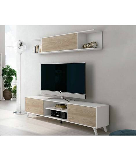 COMPOSICION APILABLE 180CM MOD.SOTO AMBIENTE 1-CCOLOR BLANCO-ROBLE